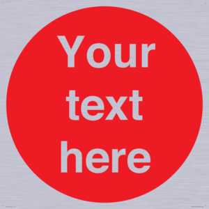 PV15512: Custom White Text on Red circle