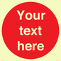 PV15512: Custom White Text on Red circle