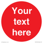 PV15512: Custom White Text on Red circle