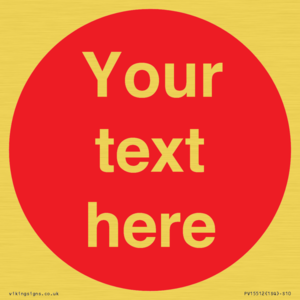 PV15512: Custom White Text on Red circle
