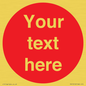 PV15512: Custom White Text on Red circle