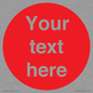 PV15512: Custom White Text on Red circle
