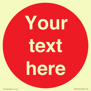 PV15512: Custom White Text on Red circle