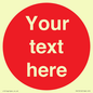 PV15512: Custom White Text on Red circle