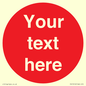 PV15512: Custom White Text on Red circle