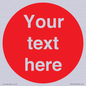 PV15512: Custom White Text on Red circle