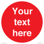 PV15512: Custom White Text on Red circle