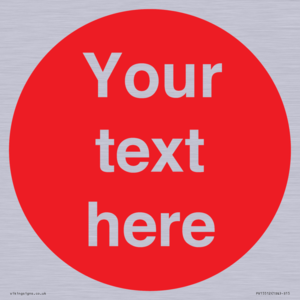 PV15512: Custom White Text on Red circle