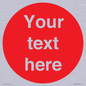 PV15512: Custom White Text on Red circle