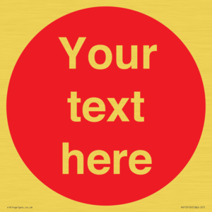 PV15512: Custom White Text on Red circle