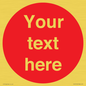 PV15512: Custom White Text on Red circle