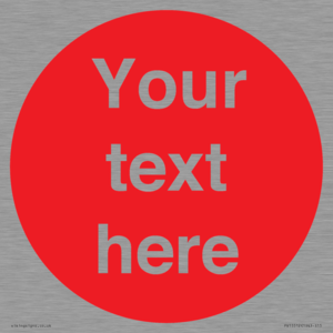 PV15512: Custom White Text on Red circle