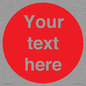 PV15512: Custom White Text on Red circle