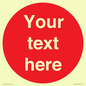 PV15512: Custom White Text on Red circle
