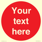 PV15512: Custom White Text on Red circle