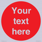 PV15512: Custom White Text on Red circle