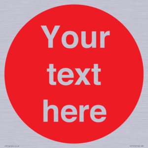 PV15512: Custom White Text on Red circle
