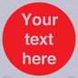 PV15512: Custom White Text on Red circle