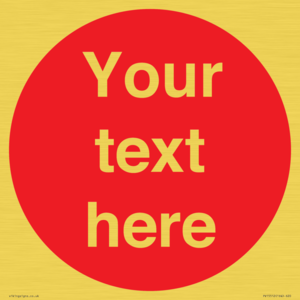 PV15512: Custom White Text on Red circle