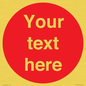PV15512: Custom White Text on Red circle