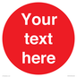 PV15512: Custom White Text on Red circle