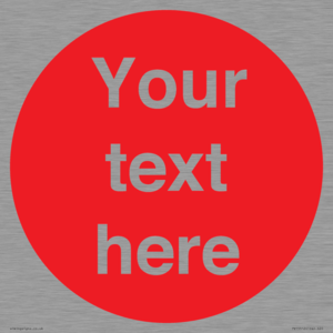 PV15512: Custom White Text on Red circle