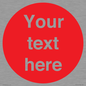 PV15512: Custom White Text on Red circle