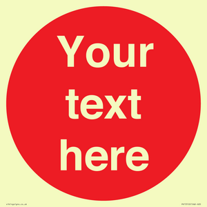 PV15512: Custom White Text on Red circle