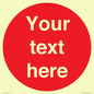 PV15512: Custom White Text on Red circle