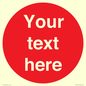 PV15512: Custom White Text on Red circle