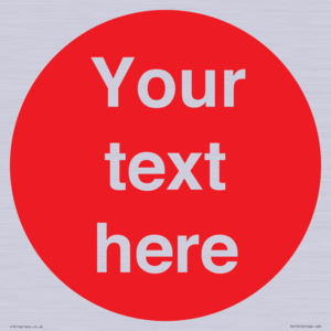 PV15512: Custom White Text on Red circle