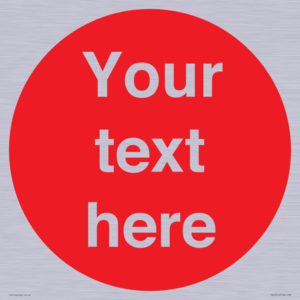 PV15512: Custom White Text on Red circle