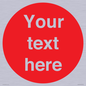 PV15512: Custom White Text on Red circle