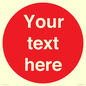 PV15512: Custom White Text on Red circle