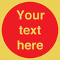 PV15512: Custom White Text on Red circle