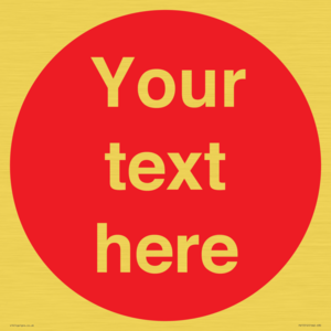 PV15512: Custom White Text on Red circle