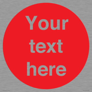PV15512: Custom White Text on Red circle