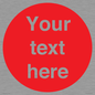 PV15512: Custom White Text on Red circle