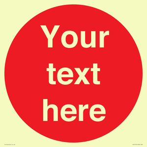 PV15512: Custom White Text on Red circle