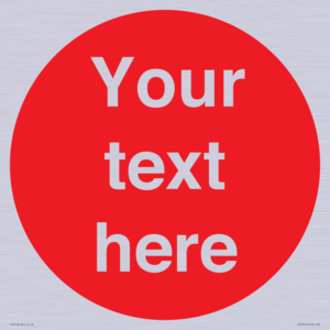 PV15512: Custom White Text on Red circle