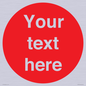 PV15512: Custom White Text on Red circle