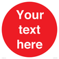 PV15512: Custom White Text on Red circle