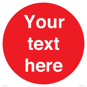 PV15512: Custom White Text on Red circle