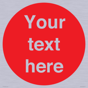 PV15512: Custom White Text on Red circle
