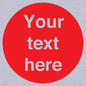 PV15512: Custom White Text on Red circle