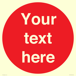 PV15512: Custom White Text on Red circle