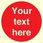 PV15512: Custom White Text on Red circle