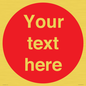 PV15512: Custom White Text on Red circle