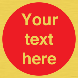 PV15512: Custom White Text on Red circle