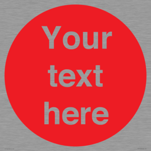PV15512: Custom White Text on Red circle